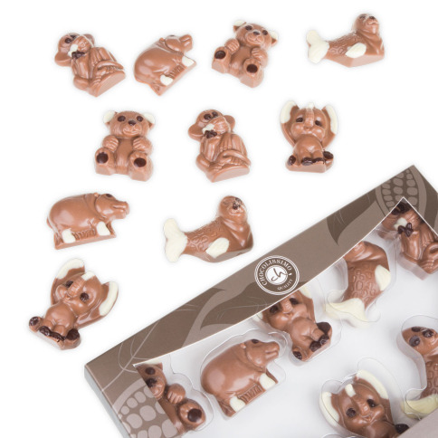 Figurines en chocolat d'animaux