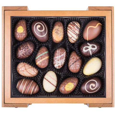 Elégante boîte d'Oeufs en chocolat