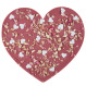 Coeur en chocolat rubis, rhubarbe et cœurs sucrés 