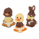 Trio de figurines de Pâques en chocolat