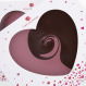 Coeur en chocolat noir et rubis