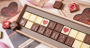 Message d&amp;#039;amour en chocolat